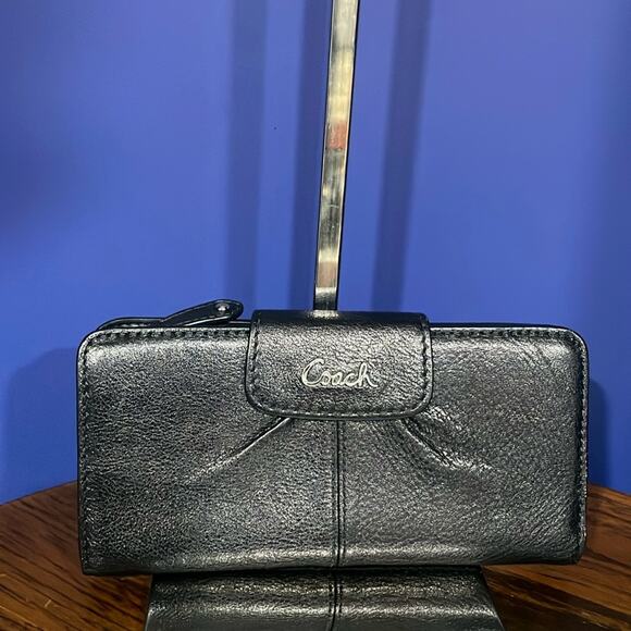 COACH Black Ashley Leather Wallet - Picture 1 of 7